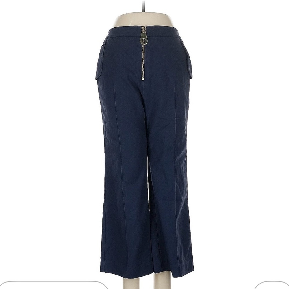 Tanya Taylor navy Pants with Gold Zipper